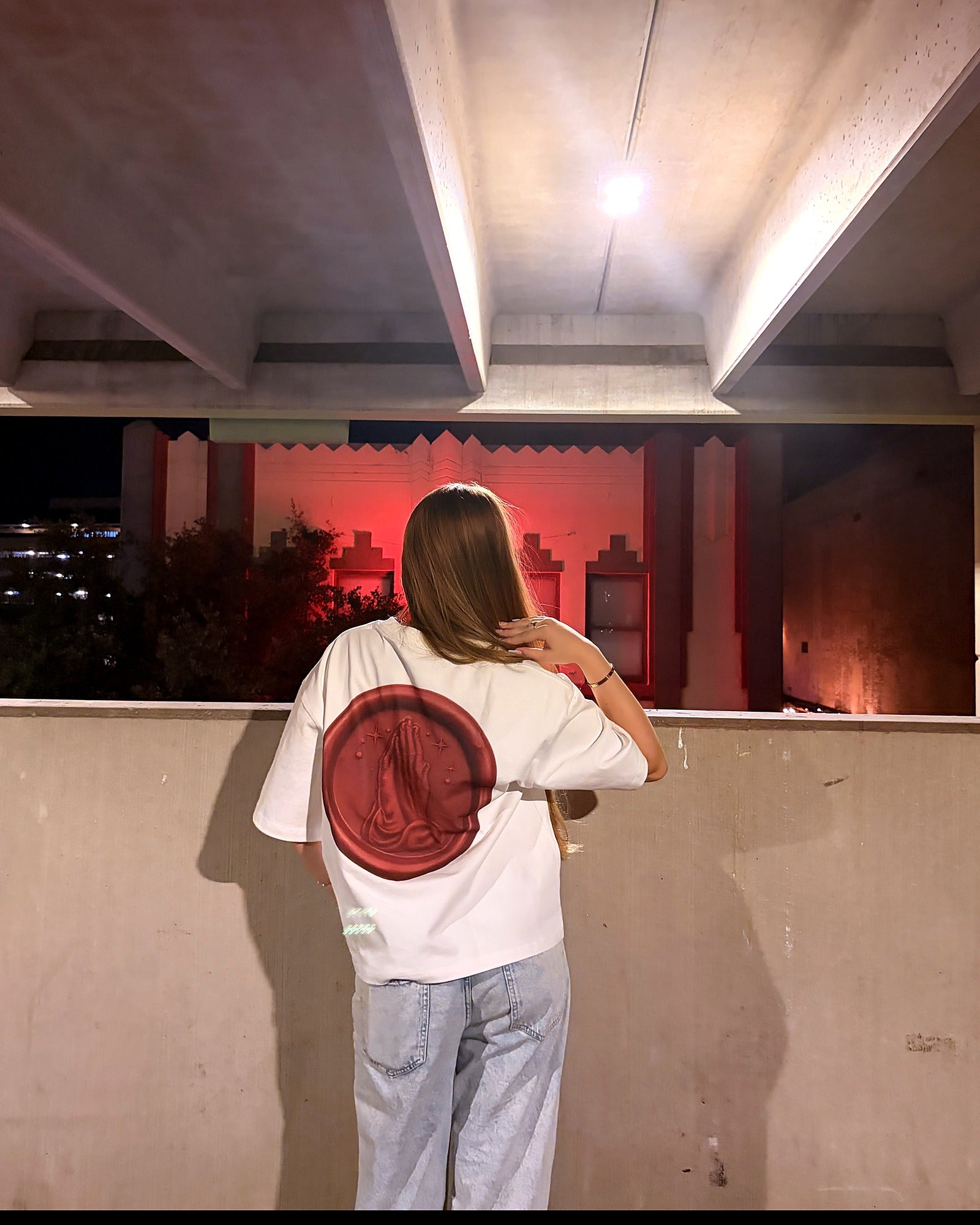 Fuego Para Dios campaign image at night with red light
